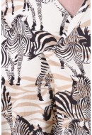 Rochie Sunday 6325 Beige/Brown Zebra